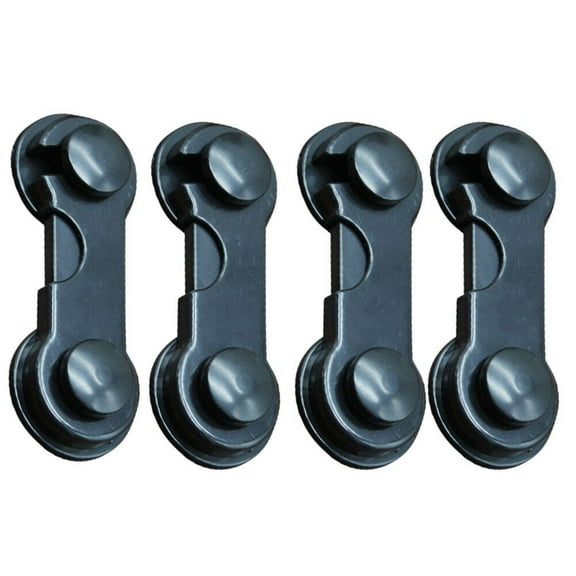 Tanjnj Promotion Cabinet Door Locks for Baby Proof and Child Safety, 4 Pack Cabinet Locks with Adhesive for Drawer Cupboards Fridge Closet and Pantry, Childproof Door Latch for Protecting Kids (4PCS)