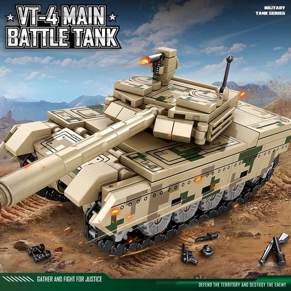 Tank Building Blocks Armored Vehicle Building Blocks Military Tank Model Children DIY Toy Boys Christmas Holiday Gift