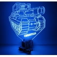 thumbnail image 1 of Tank Combat Army Vehicles Planes Trains and Automobiles Name Night Light Up Lamp Shape LED Personalized Custom Made Desk Table Lamp, It's Wow, with Remote 16 Colors Changing, Great Gift, 1 of 10