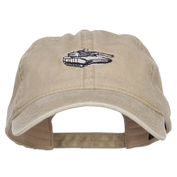 Tank Embroidered Washed Cap - Khaki OSFM