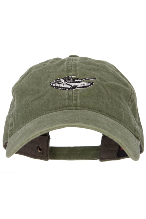 Tank Embroidered Washed Cap - Olive OSFM