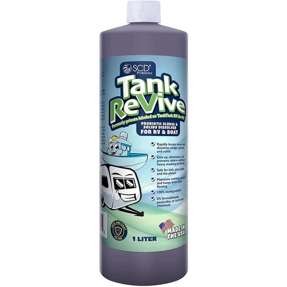 Tank ReVive Probiotic Sludge Dissolver for RV and Boat Septic Maintenance 1 Liter