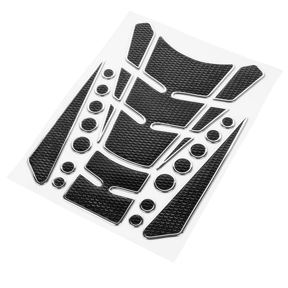 Tank Sticker Carbon Fiber Motorcycle Gas Decals Oil Paper Bracket Protectors Black