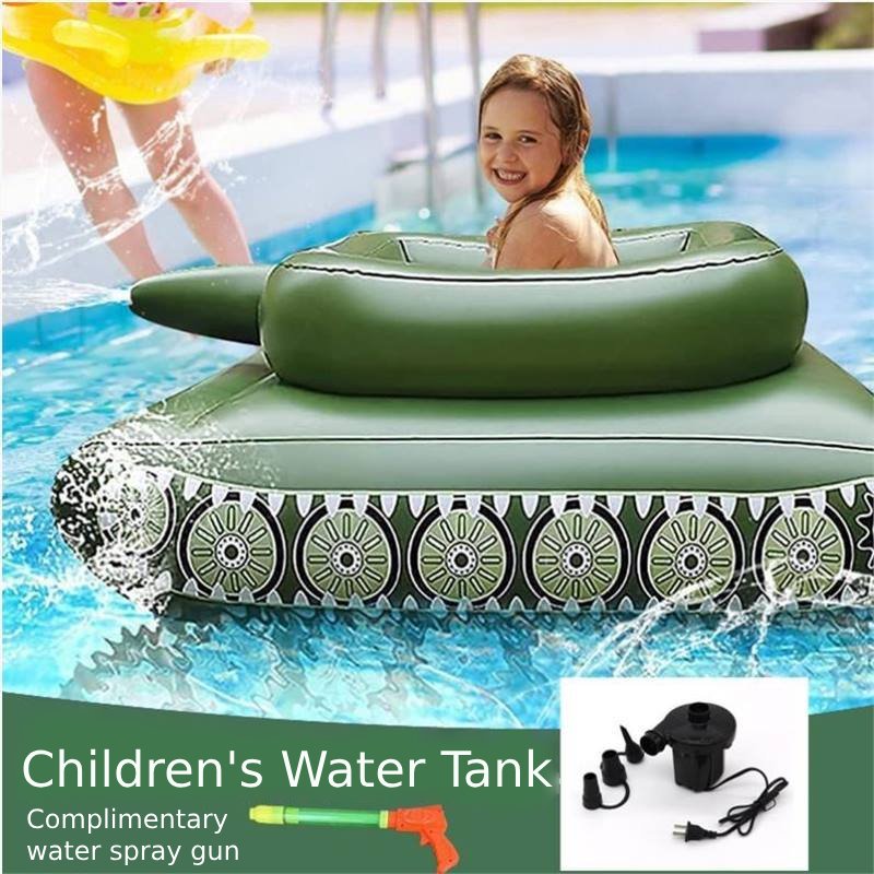 Tank Swimming Ring Inflatable Water Spraying Floating Toy for Adults ...