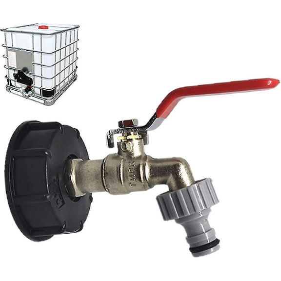 Tank Tap 1000L S60X6 Ibc Tap Connector With 1/2" Hose Connector, Drain Tank