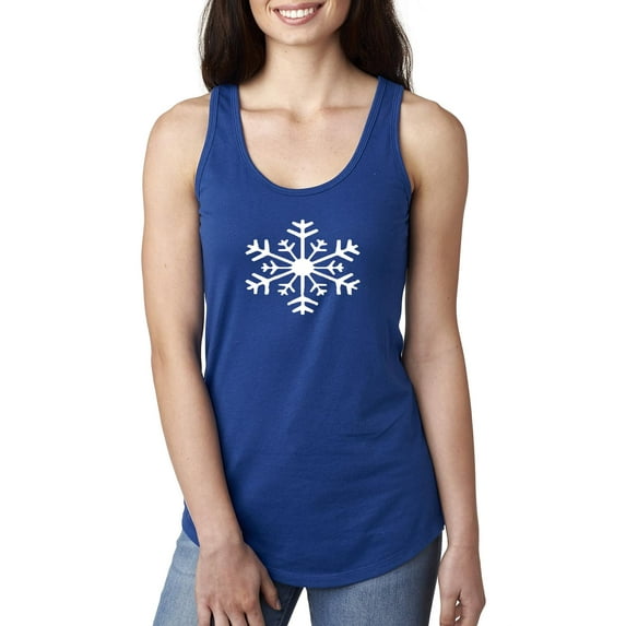 Tank Top Christmas Snowflake Womens Tops Next Level Racerback