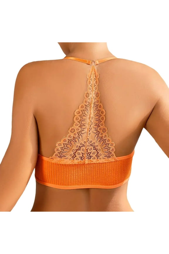 Tank Top For Women Summer Solid Color Lace Trim Crop Sexy Vintage Spaghetti Strap Camisole Vest Tshirts Outwear,Orange,S