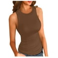 thumbnail image 1 of Tank Top For Women Women Tank Top Sleeveless Basic Cami Top Shirt Slim Knit Ribbed Racerback Blouse, 1 of 9