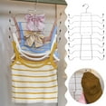thumbnail image 1 of Tank Top Hanger Bra Storage Rack Wardrobe Organizer Space Saving Underwear Holder For Sports Bras And Closet Accessories Silver, 1 of 5