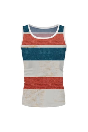 Tank Top Men Gym Sleeveless Tee Shirts Stringer Tank Top Summer Beach Vacation Muscle Shirt Bodybuilding Gym Vest Loose Fit Fitness Clothing