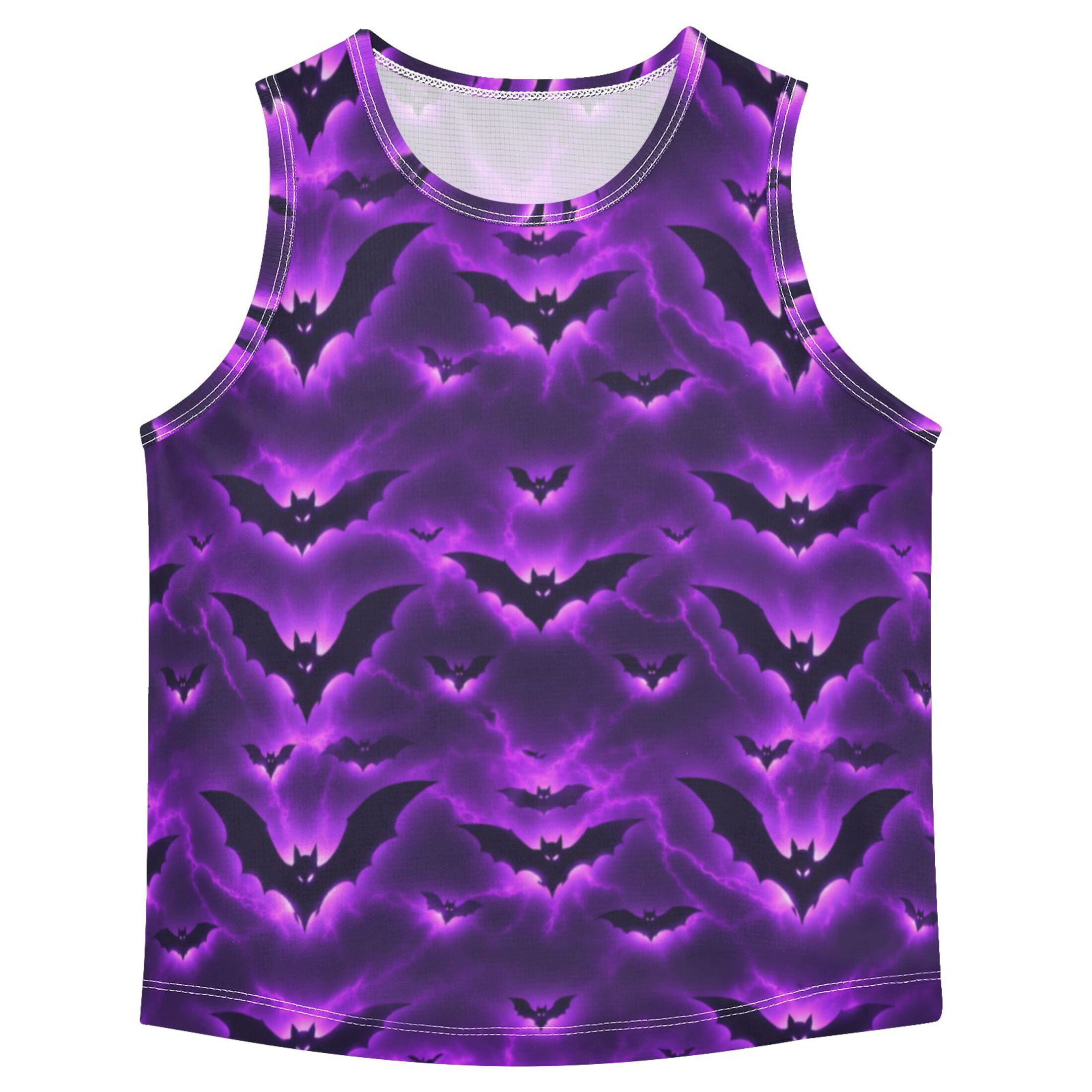 Tank Top Shirts Bat Wing Pattern Quick-Dry Athletic for Running & Gym ...