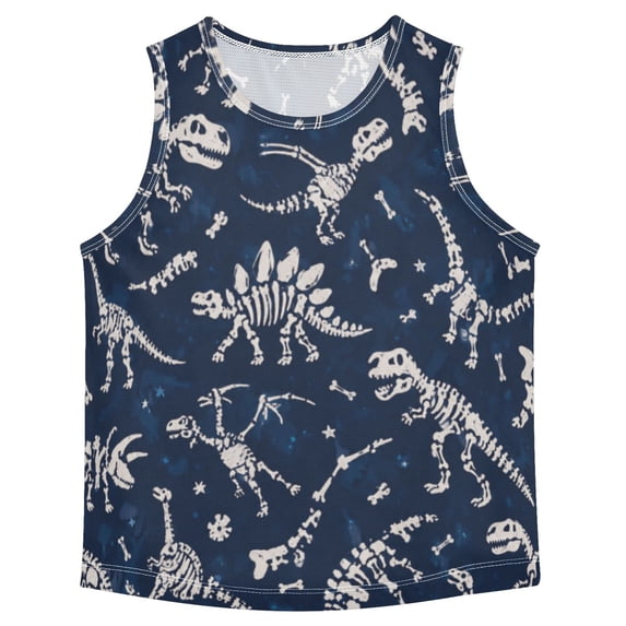 Retro Rooftop Tank Top Shirts Retro Dinosaur Skeleton Pattern Quick-Dry Athletic for ...