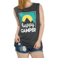 thumbnail image 1 of Tank Top Sleeveless Happy Camper Navy Blue Size M, 1 of 3