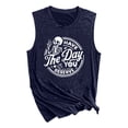 thumbnail image 1 of Tank Top Women Casual Sleeveless Tee Shirt Summer Crew Neck Graphic Basic Black Shirts, 1 of 3