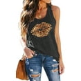 thumbnail image 1 of Tank Top Women Lip and Tongue Graphic Print Shirts Casual Yoga Workout Tee Tops, 1 of 1