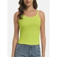 thumbnail image 1 of Tank Top Women Sleeveless Crop Scoop Neck Form Fitting Ribbed Knit Basic Summer Cami Shirts, 1 of 6