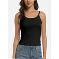 thumbnail image 1 of Women's Ribbed Tank Top - Sleeveless Crop Cami Shirt, Scoop Neck Fitted Knit Top, Summer Basic Stretch Camisole, 1 of 6