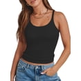thumbnail image 1 of Tank Tops for Women Summer Casual Cami Tops Spaghetti Strap Solid Color Vest, 1 of 6