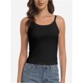 thumbnail image 1 of Tank Top Women Sleeveless Crop Scoop Neck Form Fitting Ribbed Knit Basic Summer Cami Shirts, 1 of 6