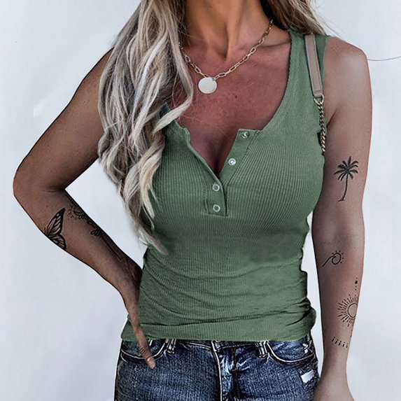 Tank Tops for Women Casual Ladies' Fashionable Sexy Texture Hanging Neck Vest Breathable Womens Summer Top Yellow M