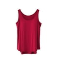 thumbnail image 1 of Tank Top for Women Basic Undershirt Tanks Sleeveless Casual Shirts Soft Seamless Layering Tops, 1 of 4