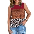 thumbnail image 1 of Tank Top for Women Casual Vintage Print Sleeveless Shirts Summer Fashion Tank Loose V Neck Blouses Tee, 1 of 3
