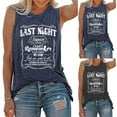 thumbnail image 1 of Tank Top for Women Classic Western Country Music Festival Sleeveless Round Neck Graphic Tees Navy Basic Cami Shirts S, 1 of 4