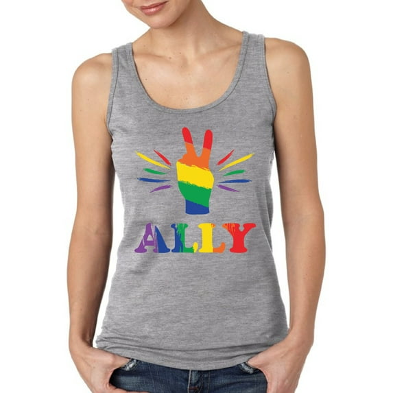 Tank Top for Women Gay LGBT Ally Color - S M L XL 2XL Graphic Tee - Lesbian Pride Support Tee Top Gift