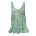 thumbnail image 1 of Tank Top for Women Loose Crew Neck Sleeveless T-Shirt No Positioning Printing Round-Neck Tank Tops Casual Summer Strappy Vests Tops, 1 of 4