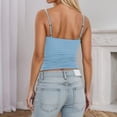 thumbnail image 1 of Tank Top for Women Removable Padding Adjustable Strap Camisole Breathable Camisoles for Women Light Blue XL, 1 of 6