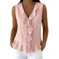 thumbnail image 1 of Tank Top for Women Sleeveless V Neck Button Front Blouse with Relaxed Shape for Work And Weekend Outfits Women's Tanks, 1 of 4