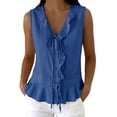 thumbnail image 1 of Tank Top for Women Sleeveless V Neck Button Front Blouse with Relaxed Shape for Work And Weekend Outfits Women's Tanks, 1 of 4