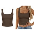 thumbnail image 1 of Tank Top for Women Sleeveless V Neck Fitting Basic Tops Womens Summer Clothing Tops for Women, 1 of 5