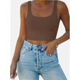 thumbnail image 1 of Tank Top for Women Square Neckline Sleeveless Trendy Sexy Tops Slim Fitted Summer Yoga Tops, 1 of 6