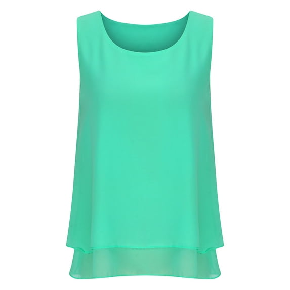 Tank Top for Women Summer Sleeveless Crew Neck Casual Dressy Tops Loose Fit Floral Print Shirts Fashion Blouses