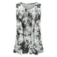 thumbnail image 1 of Tank Top for Women Summer Sleeveless Crew Neck Casual Dressy Tops Loose Fit Floral Print Shirts Fashion Blouses, 1 of 5