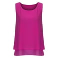 thumbnail image 1 of Tank Top for Women Summer Sleeveless Crew Neck Casual Dressy Tops Loose Fit Floral Print Shirts Fashion Blouses, 1 of 6