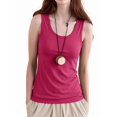 thumbnail image 1 of Tank Top for Women Summer Sleeveless Scoop Neck Workout Tank Tops Loose Basic Vest Tee Shirts Rose Red L, 1 of 9