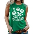 thumbnail image 1 of Tank Top for Women Summer Sleeveless Tops Casual Loose Fit Sunflower Floral Graphic Vest Vintage Tees Cute Tshirts, 1 of 4