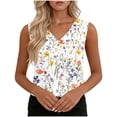 thumbnail image 1 of Tank Top for Women V Neck Loose Fit Sleeveless Summer Tops Business Casual Outfits Dressy Blouses Shirts Layering Tank Top, 1 of 7
