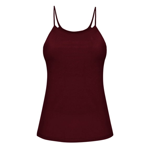 Tank Top for Women with Built in Bra 2025 Summer Slim Ribbed Camisole Tops Casual Comfy Yoga Workout Padded Shirts