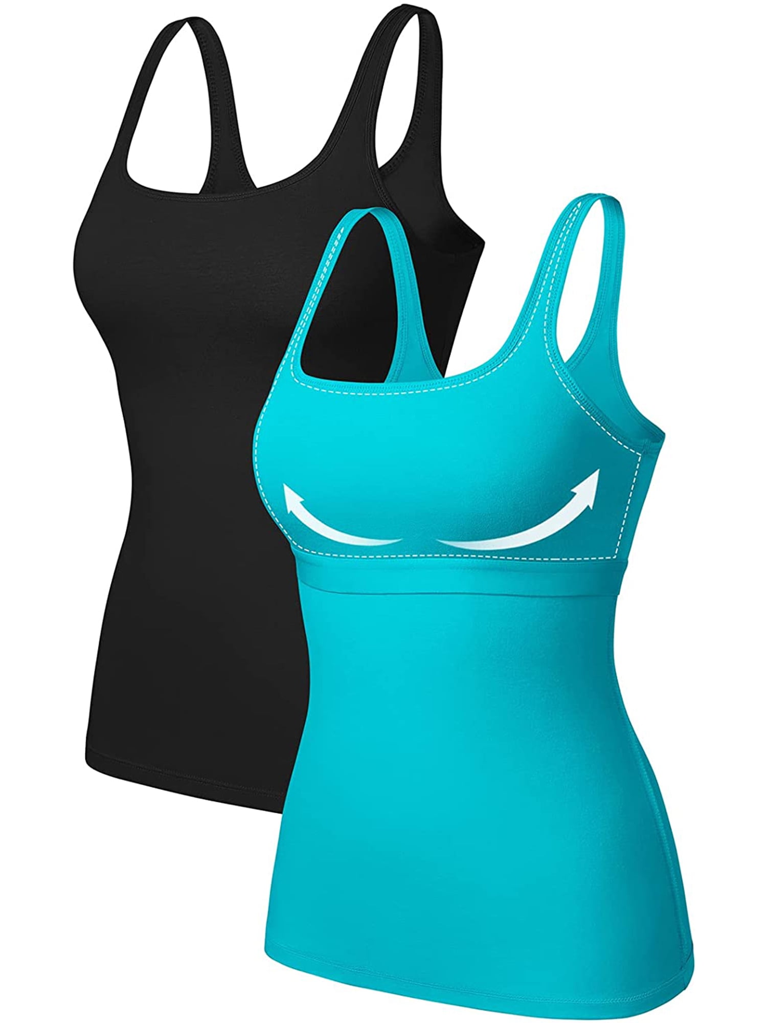 wide strap camisole with built in bra