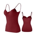 thumbnail image 1 of Tank Top with Built in Bra for Women Womens Daily Solid Camisole Bra Undershirt Sexy Adjustable Straps With Breast Cup Sleeveless Tank Top, 1 of 3