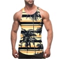 thumbnail image 1 of Tank Tops Beach Men Tank Top For Men Hawaiian Tropical Print Summer Casual Workout Vest Round Neck Sleeveless Loose Shirts Lightweight Comfy Blouse Gym Bodybuilding Sleeveless Muscle T Shirts, 1 of 5