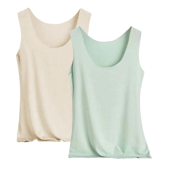Tank Tops For Women 2PC Summer Ice Vest Wear A Base Shirt Camisole Tops For Women