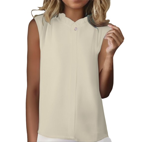 Tank Tops For Women A Versatile Sleeveless Shirt With A Collar For A Slimming Look. Pair It With A Base Layer Inside A Suit Camisole Tops For Women