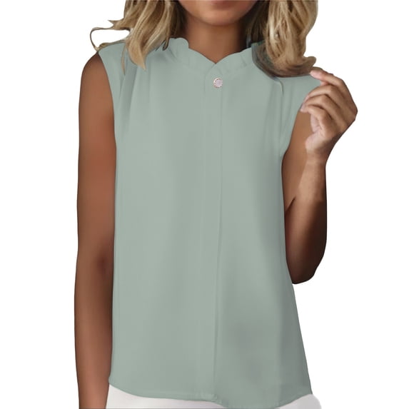 Tank Tops For Women A Versatile Sleeveless Shirt With A Collar For A Slimming Look. Pair It With A Base Layer Inside A Suit Camisole Tops For Women
