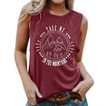 thumbnail image 1 of Tank Tops For Women Casual Sunrise Print Tank Hiking Mountain Sleeveless Shirt Tees Vest Tops Camisole Tops For Women, 1 of 6