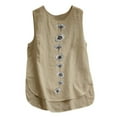 thumbnail image 1 of Tank Tops For Women Round Neck Vintage Tanks Tops Print Summer Sleeveless Blouse Shirt Casual Female Loose Vests Robe Camisole Tops For Women, 1 of 4