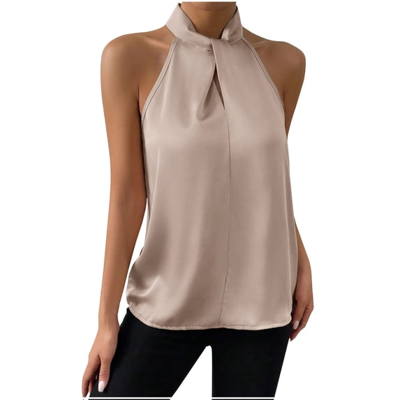 Tank Tops For Women Sevevn Fashion Women's Summer Solid Button Sleeveless Casual Tank Blouse